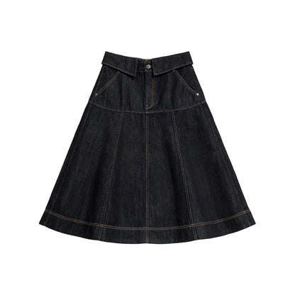 Collared A-Line Skirt