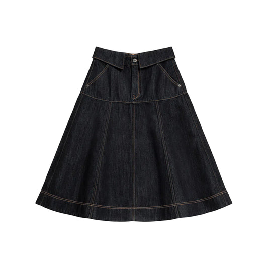 Collared A-Line Skirt