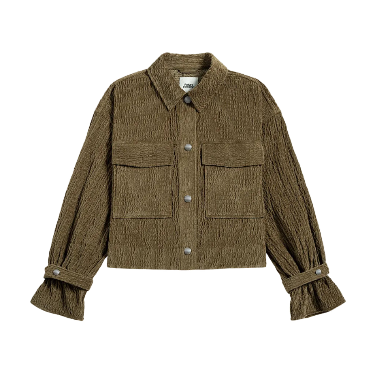 Corduroy Cropped Shirt Jacket