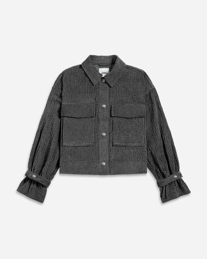 Corduroy Cropped Shirt Jacket