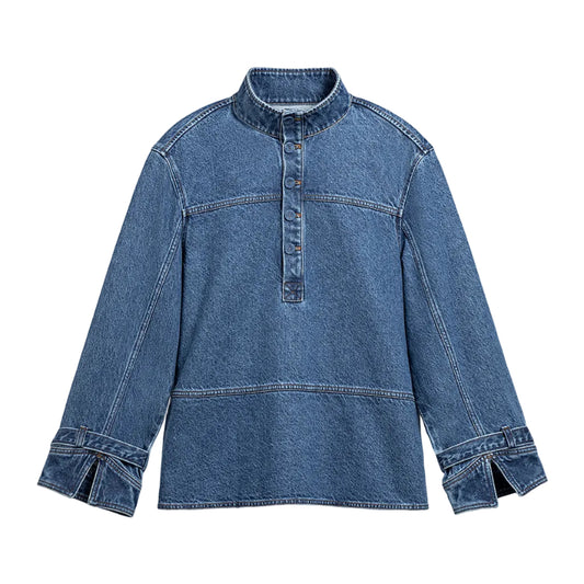 Denim Button-up Tunic