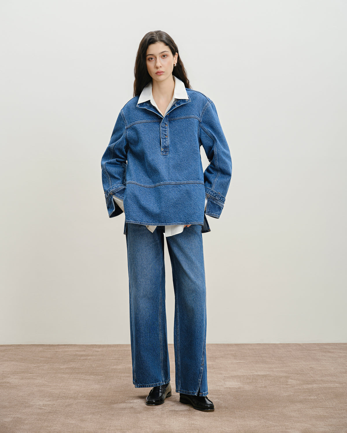 Denim Button-up Tunic