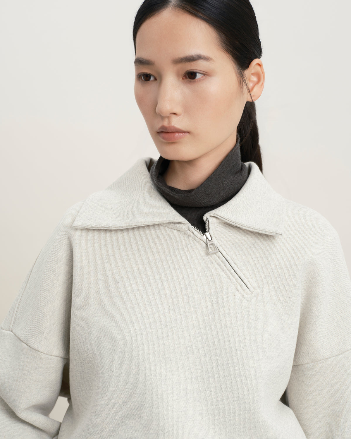 Diagonal Quarter Zip