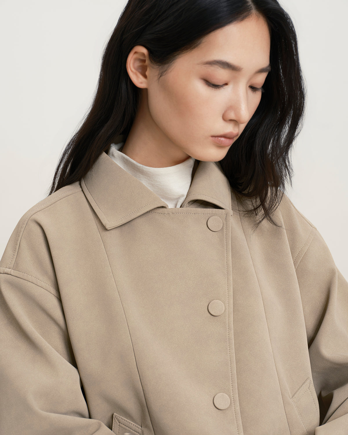 Faux Suede Worker Jacket