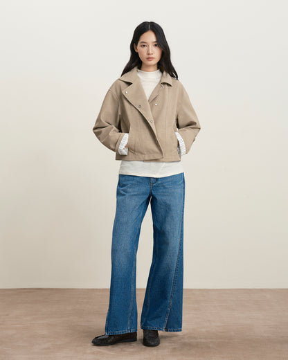 Faux Suede Worker Jacket