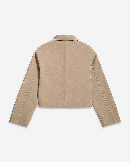 Faux Suede Worker Jacket