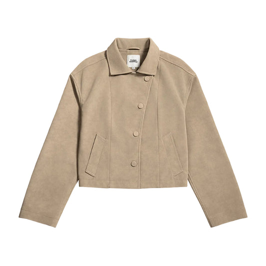 Faux Suede Worker Jacket