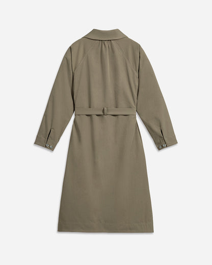 Folded Collar Shirt Dress