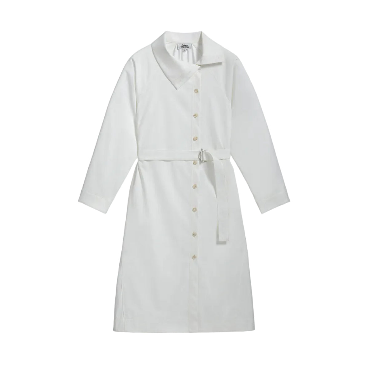 Folded Collar Shirt Dress