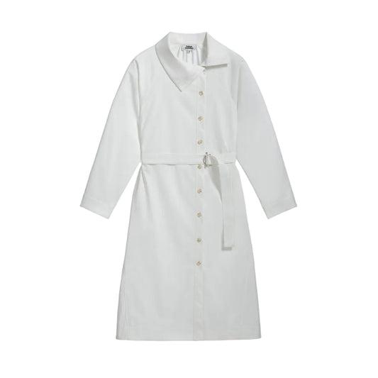 Folded Collar Shirt Dress