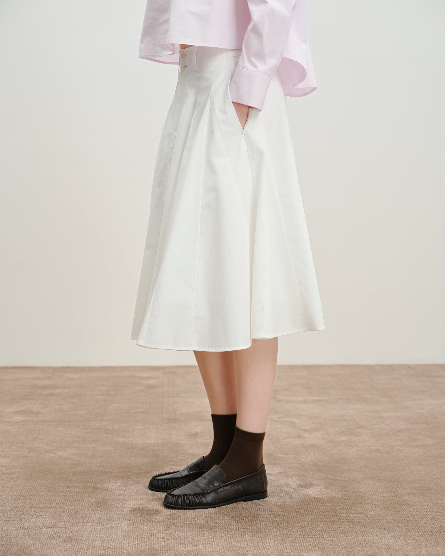 Inverted Pleats Skirt