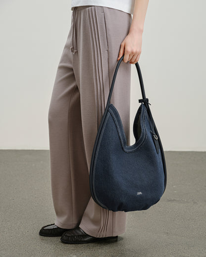 Large Teardrop Denim Hobo