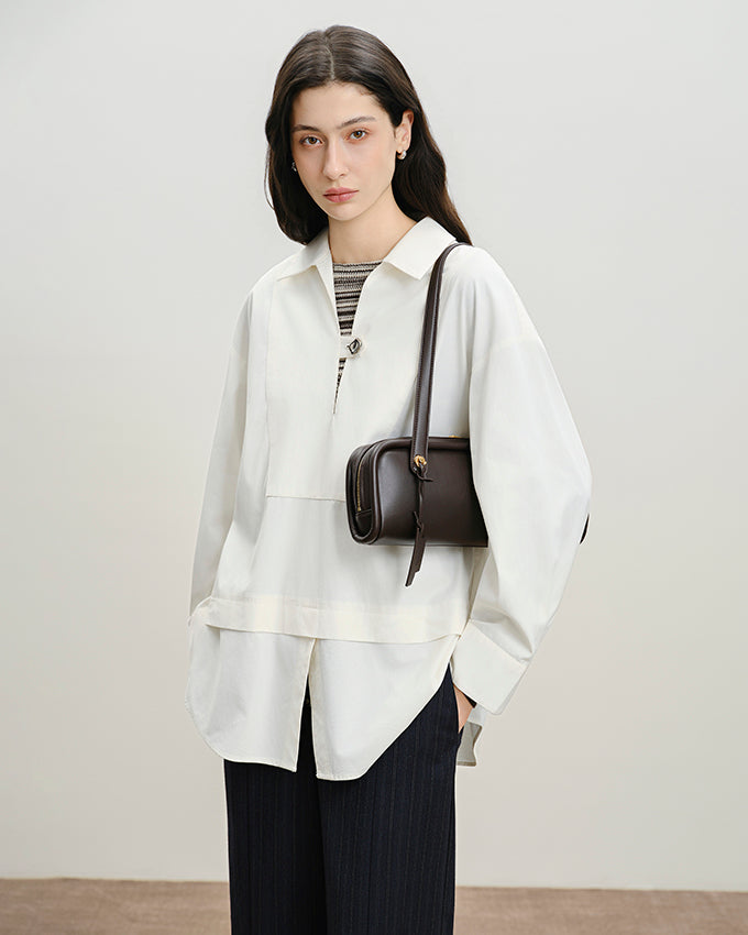 Long Loaf Nappa Clutch