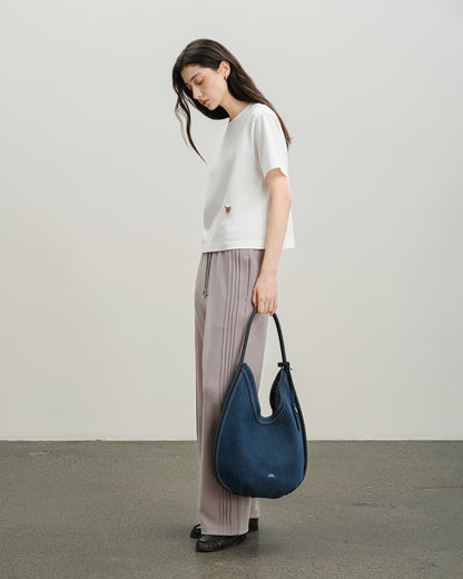 Large Teardrop Denim Hobo