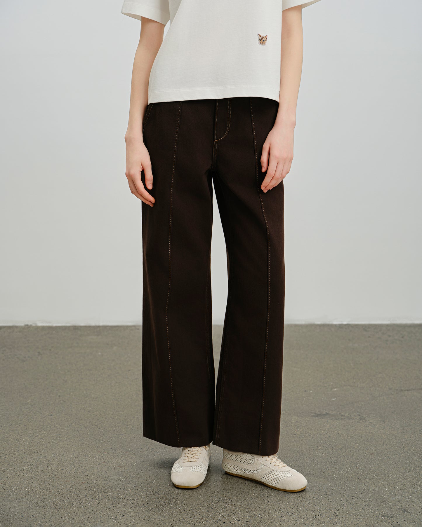 Panel Jeans Coffee Bean