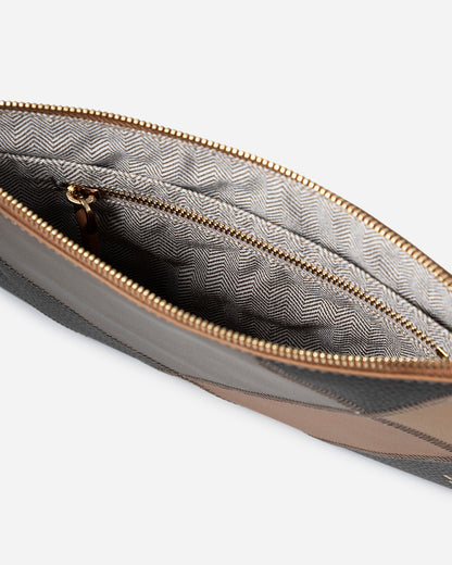 Patchwork Calf Zip Wristlet