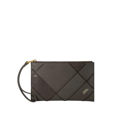 Patchwork Calf Zip Wristlet