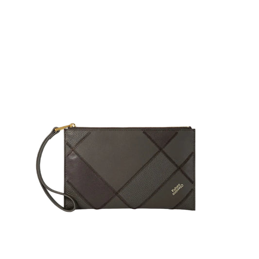 Patchwork Calf Zip Wristlet