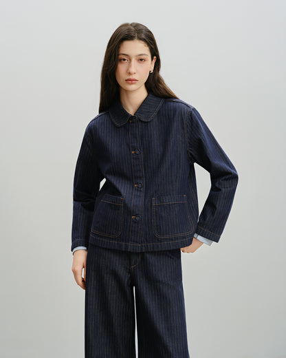 Pinstripe Peter Pan Jacket