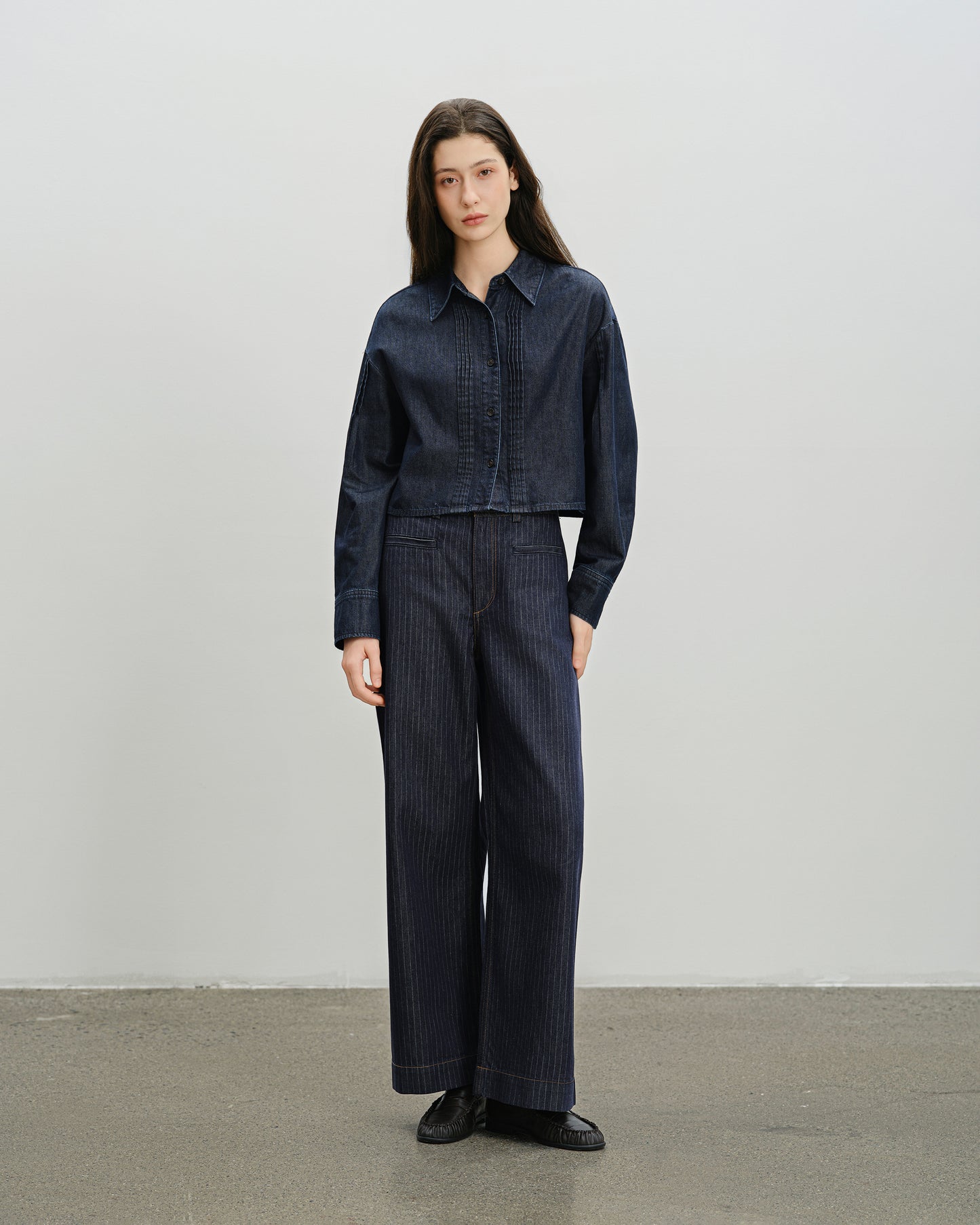 Rinse Wash Pintucks Shirt