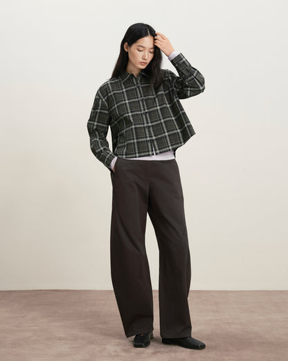 Plaid Flared Shirt