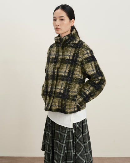 Plaid Teddy Pile Jacket