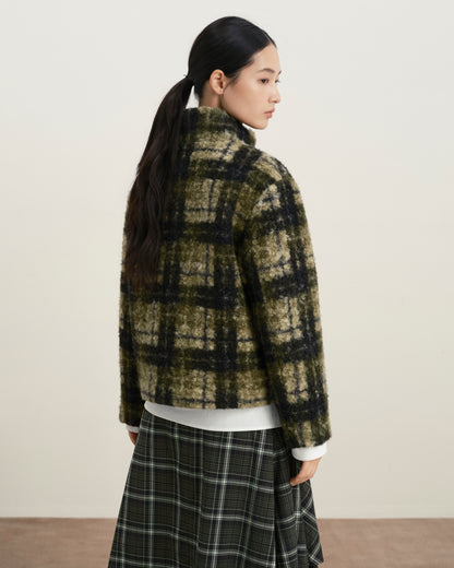 Plaid Teddy Pile Jacket