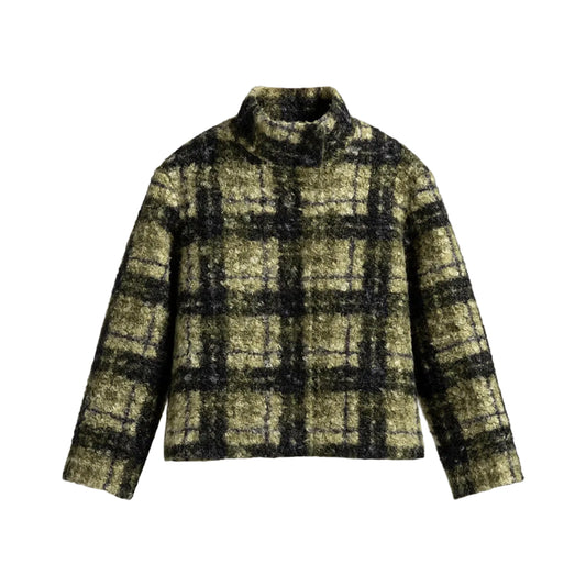 Plaid Teddy Pile Jacket