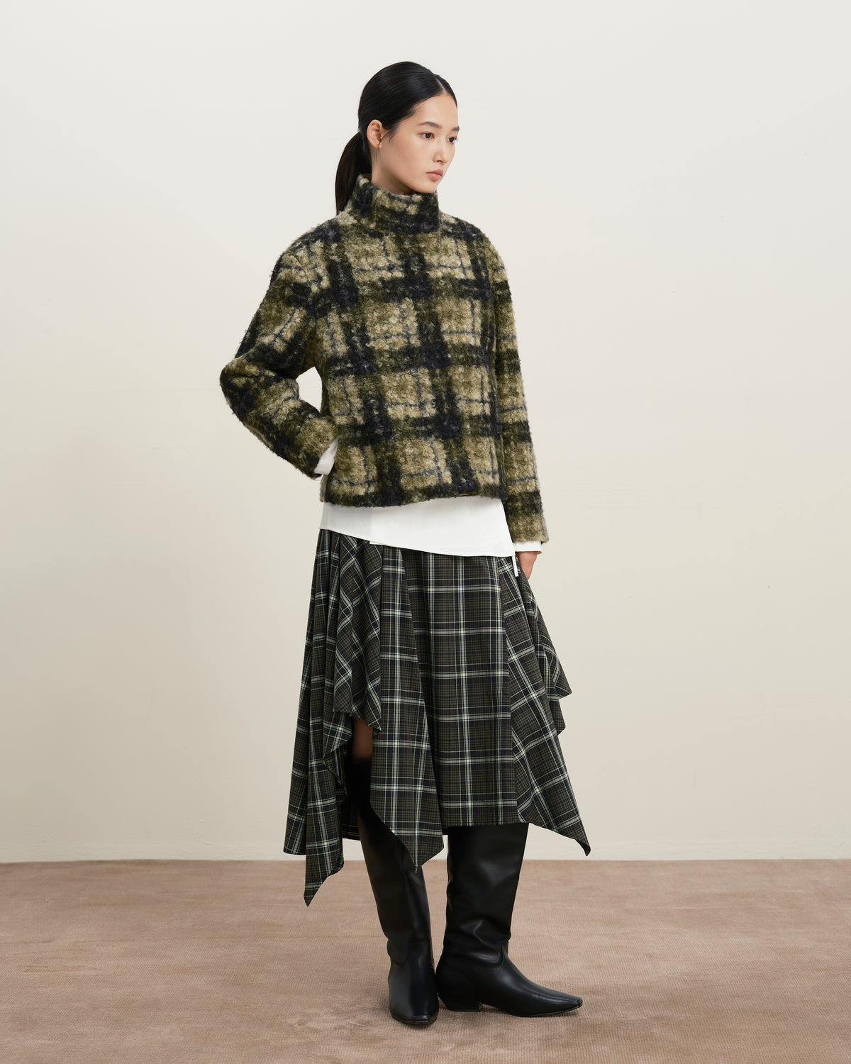 Plaid Teddy Pile Jacket