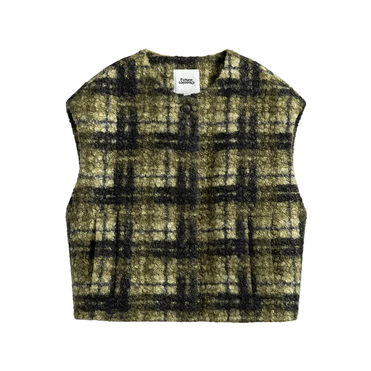 Plaid Teddy Pile Vest