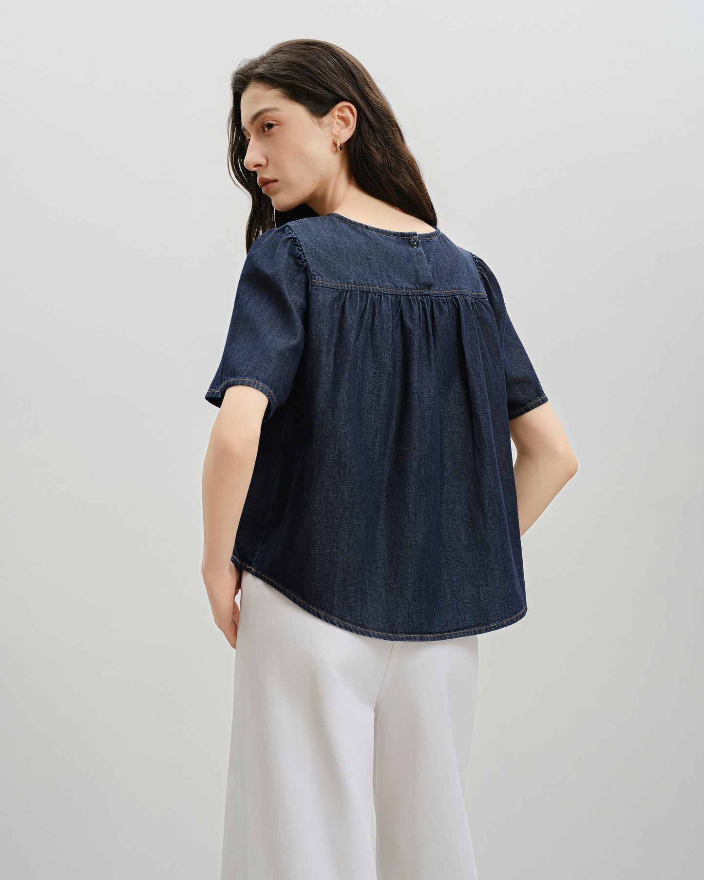 Rinse Wash Puff Blouse