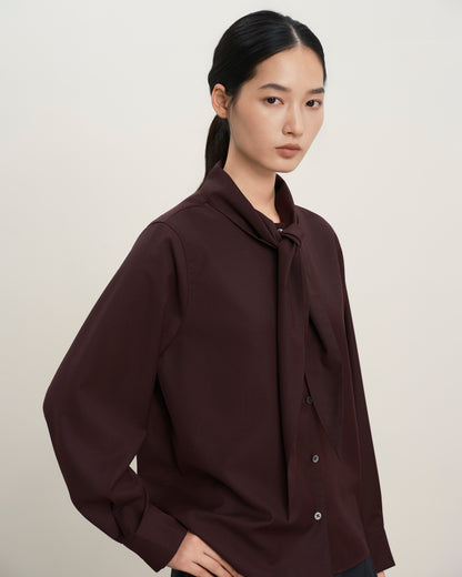 Scarf Collar Shirt