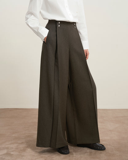 Tufted Waist Baggy Trousers