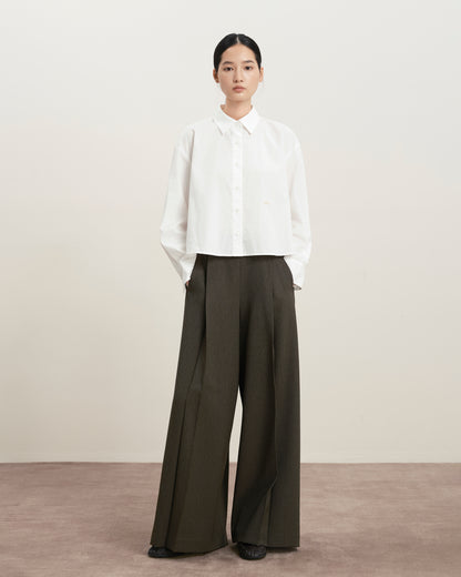 Tufted Waist Baggy Trousers