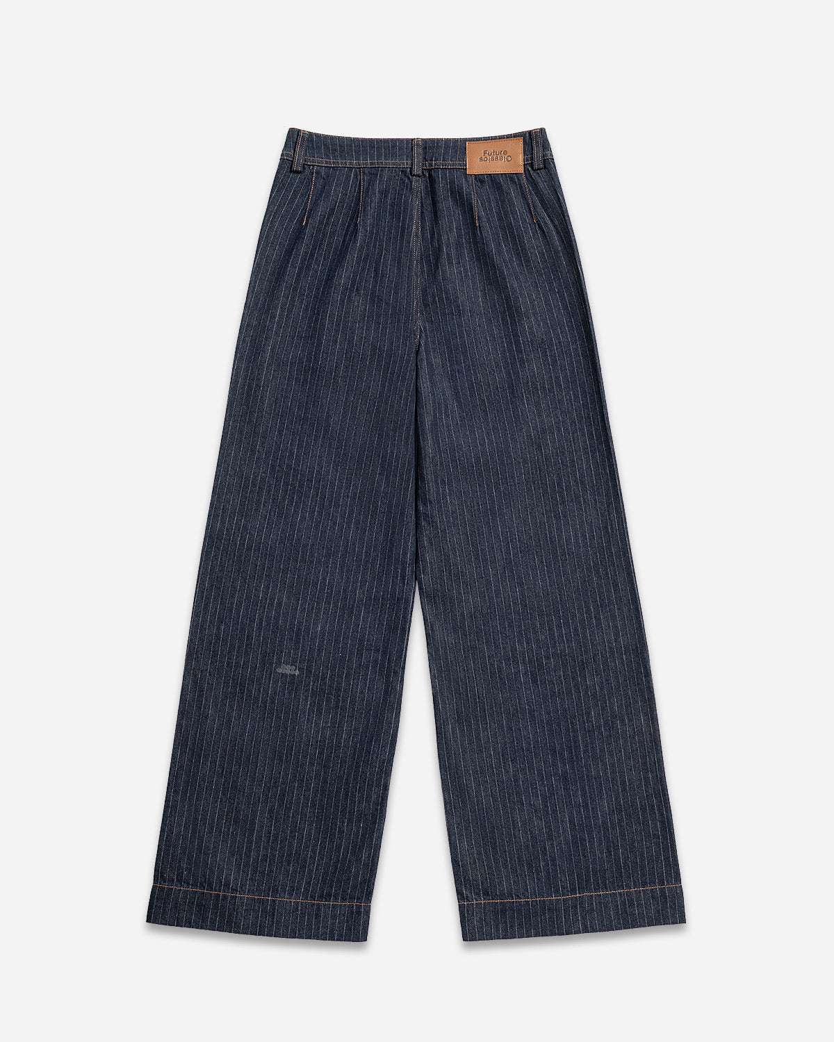 Pinstripe Wide Leg Jeans