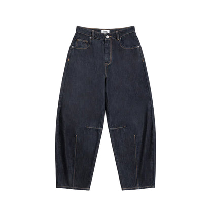 Structured Barrel Jeans