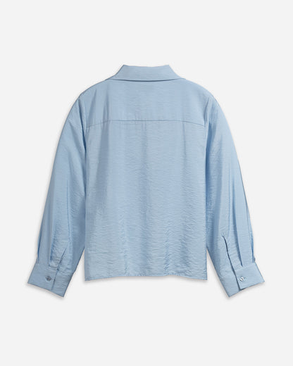 Fluid Scarf Collar Shirt
