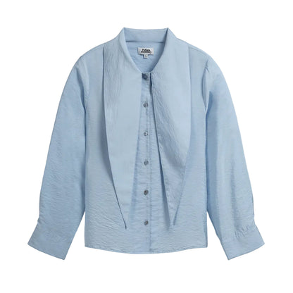 Fluid Scarf Collar Shirt
