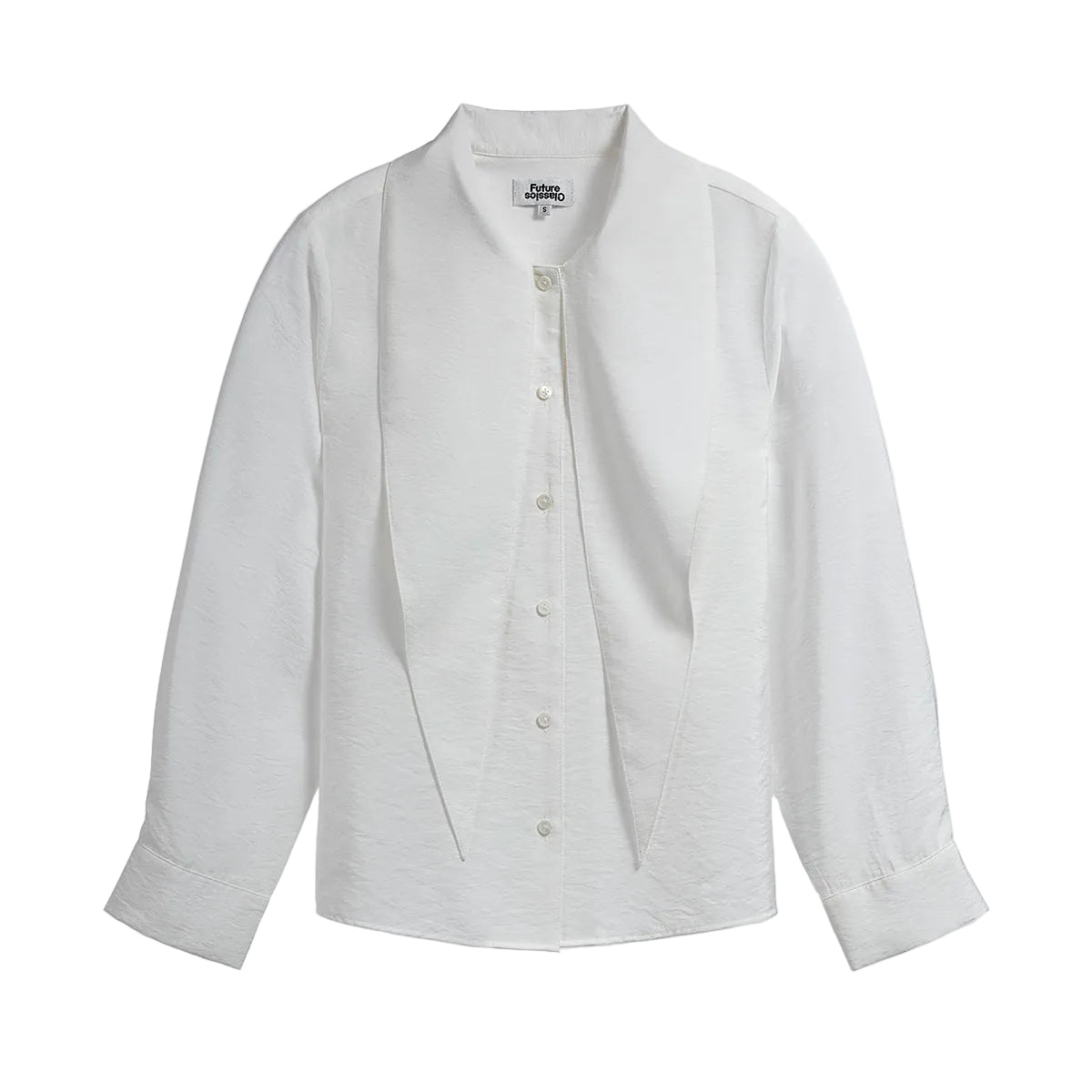 Fluid Scarf Collar Shirt