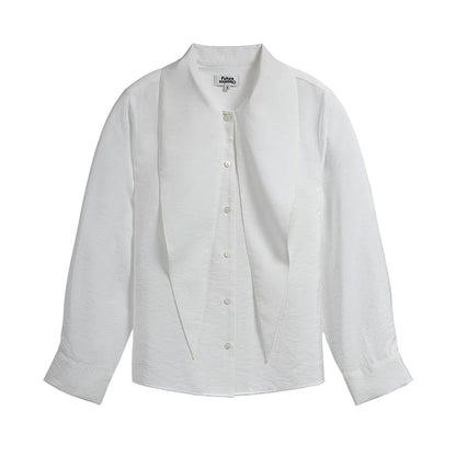 Fluid Scarf Collar Shirt