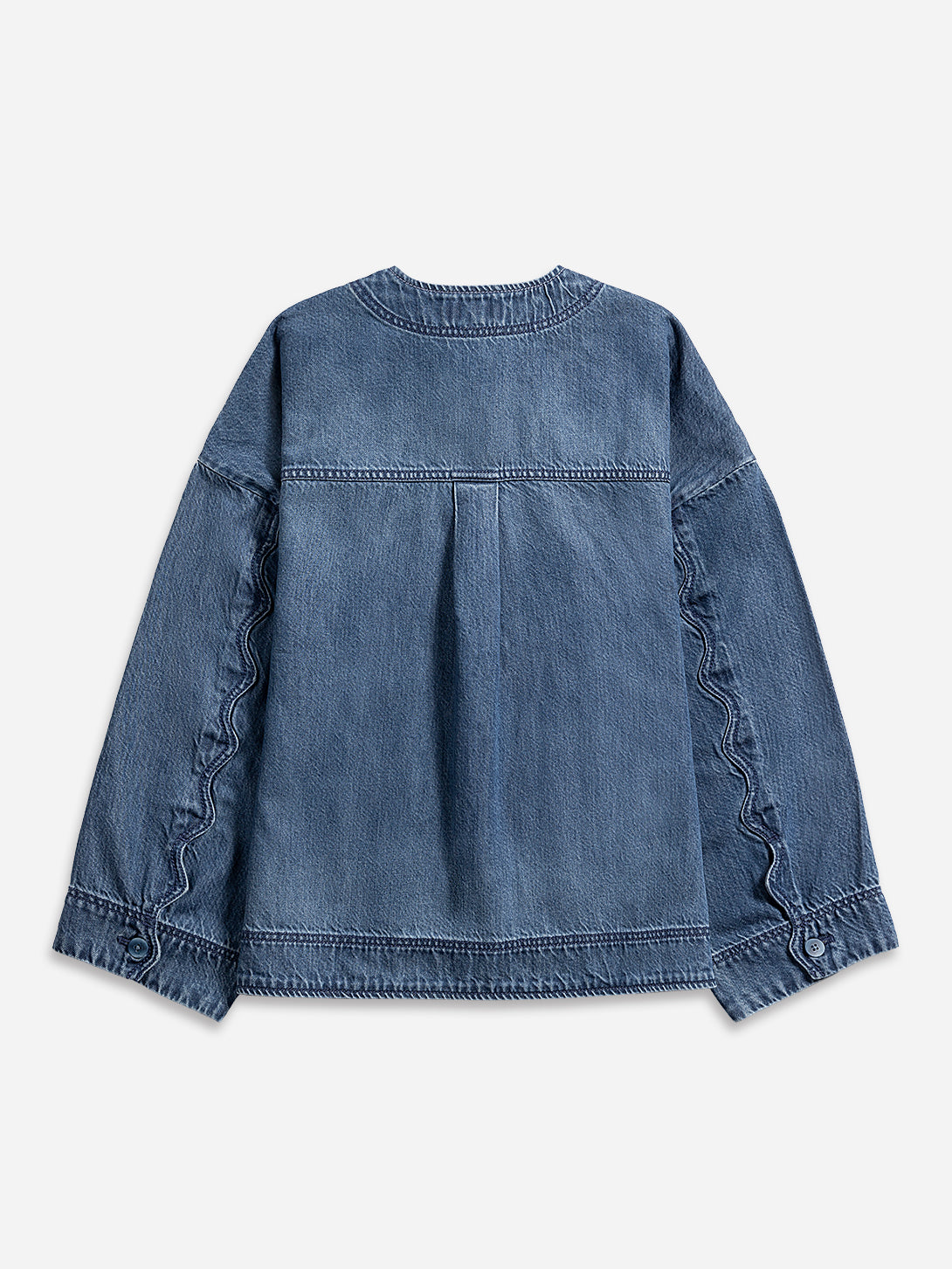 Motif Sleeve Denim Jacket