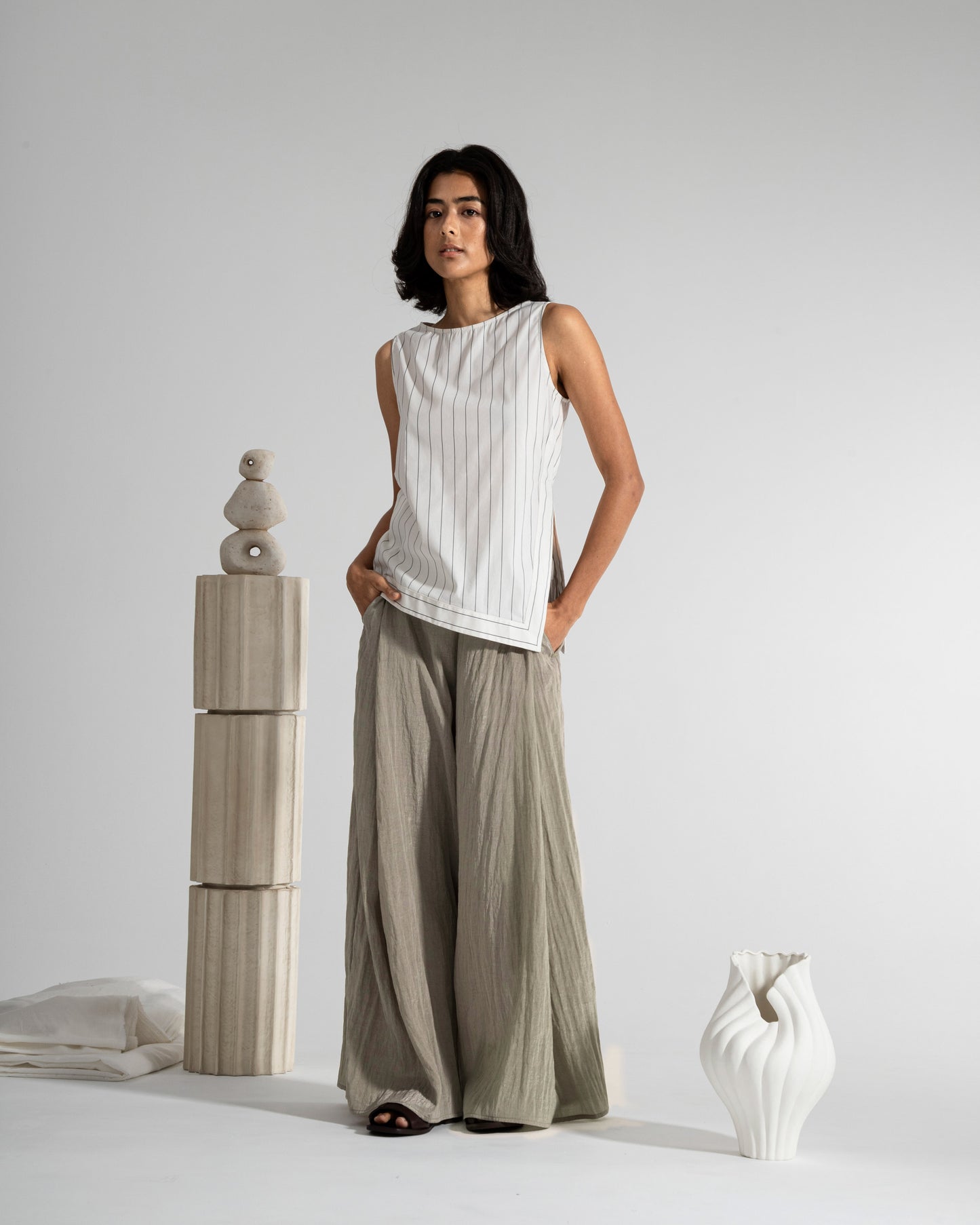Crinkle Fluid Pants
