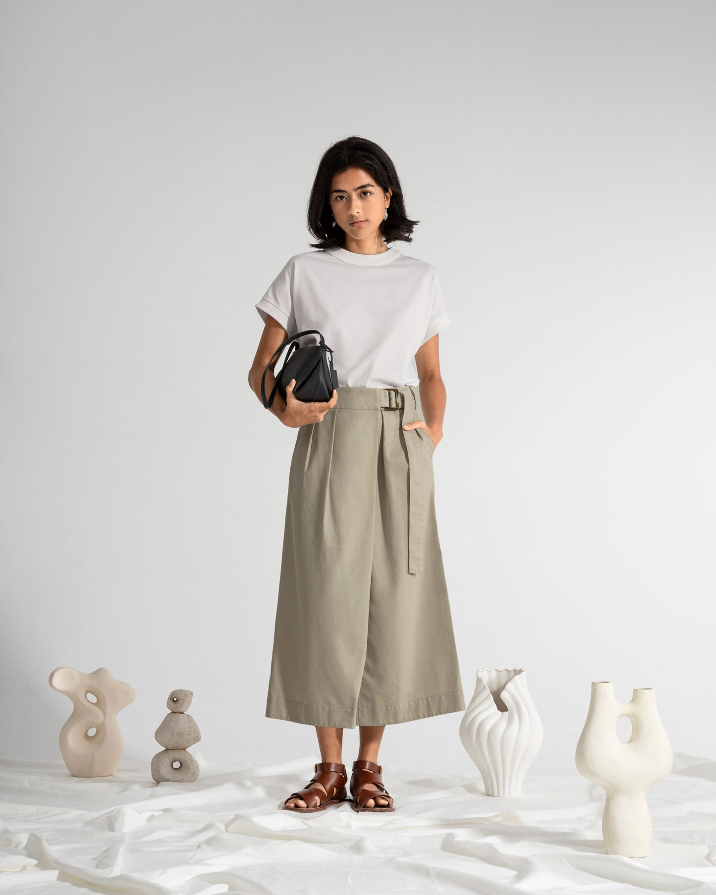 Belted Wrap Skirt