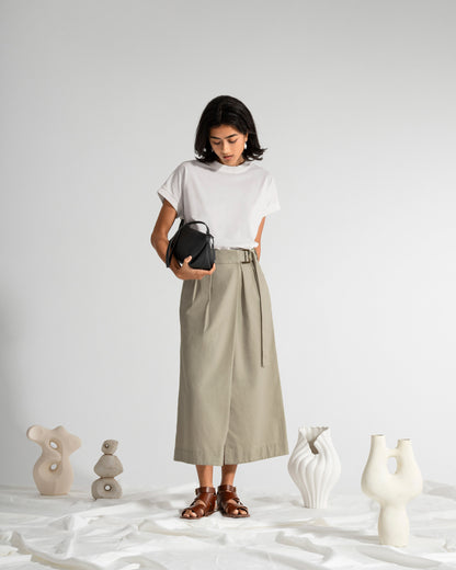 Belted Wrap Skirt