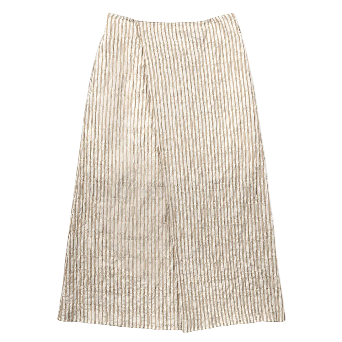 Striped Overlap Skirt