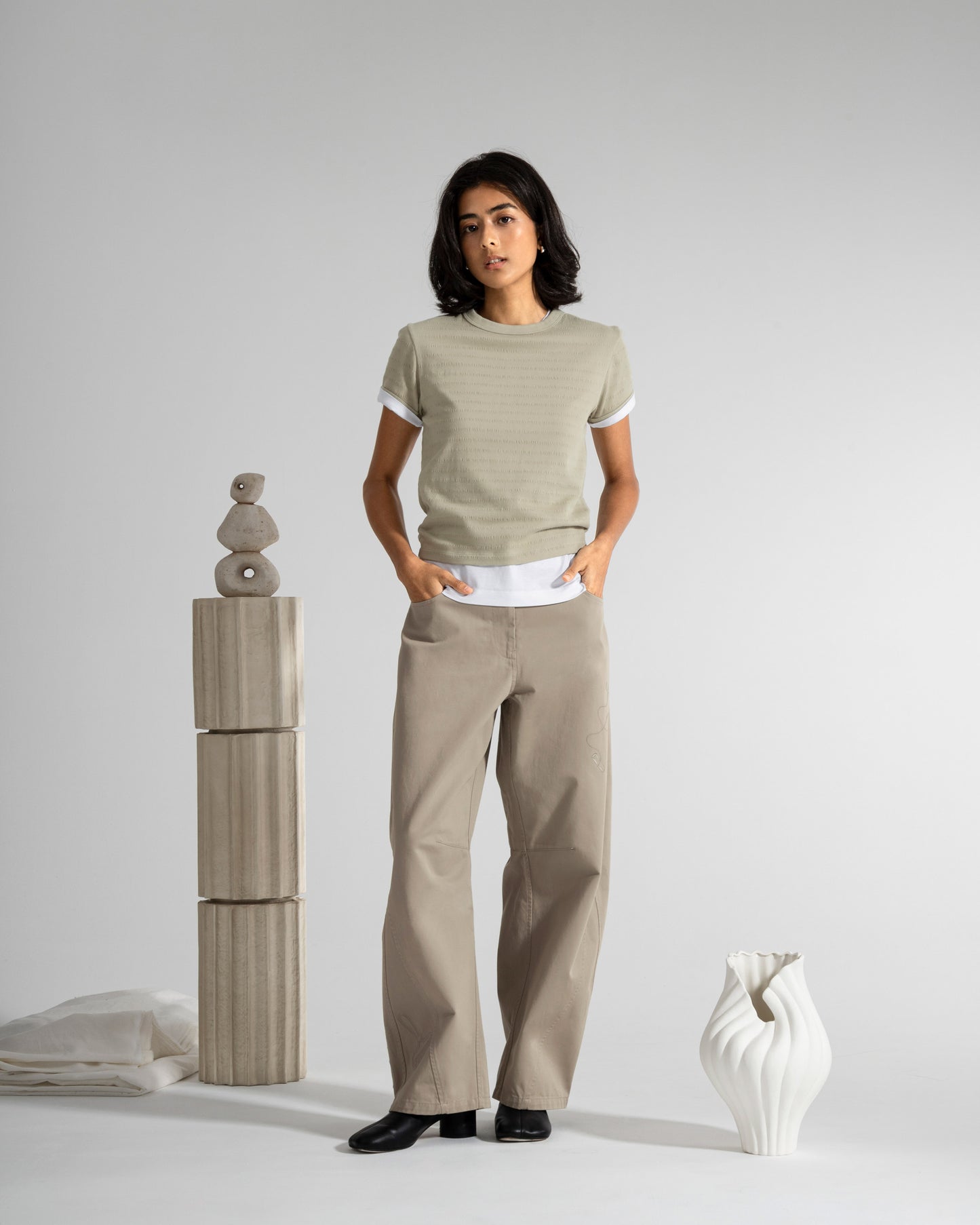 Slim Tee Jacquard Rib