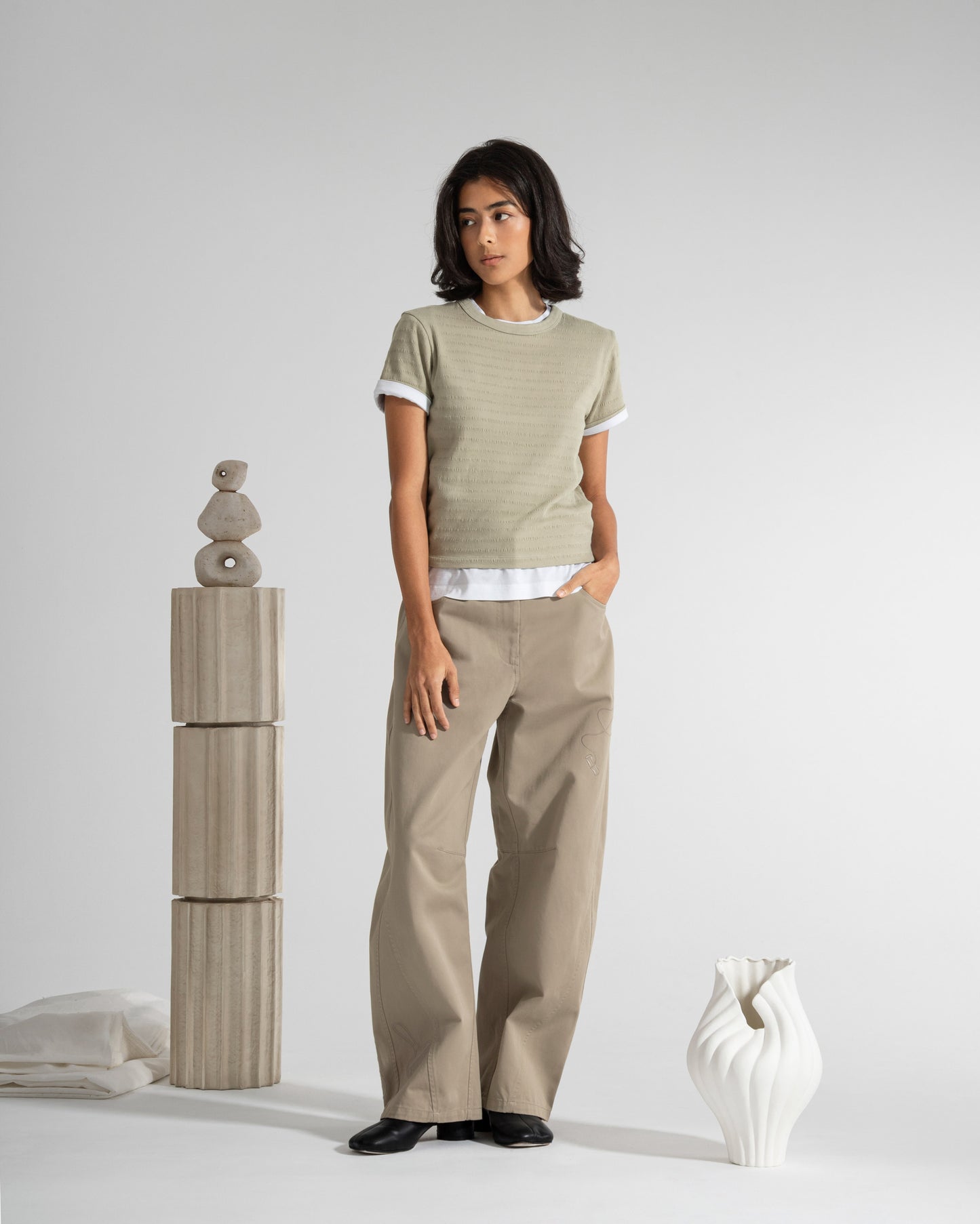 Slim Tee Jacquard Rib