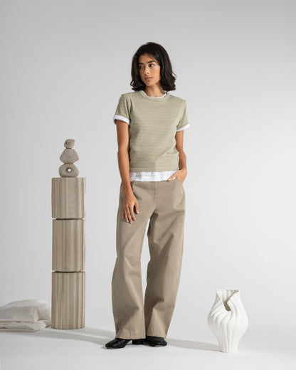 Slim Tee Jacquard Rib