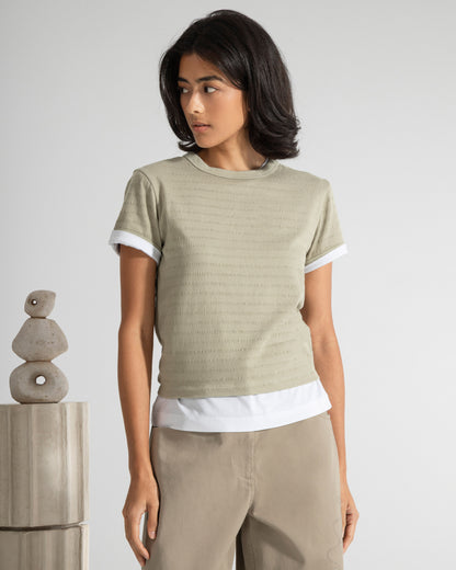 Slim Tee Jacquard Rib