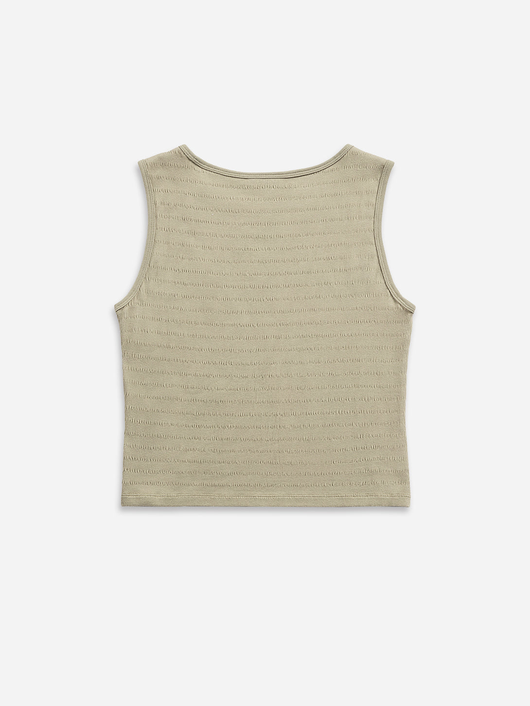 Asymmetric Hem Tank Jacquard